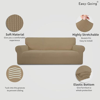 Easy-Going Stretch Sofa Slipcover 1-Piece Sofa Cover Furniture Protector Couch - Image 3