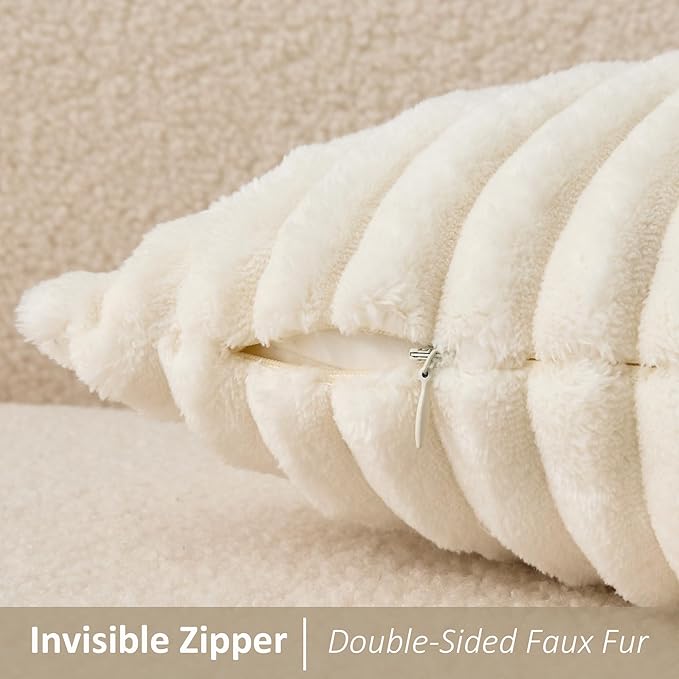 Kevin Textile Soft Plush 14x20 Inch Lumbar Pillow Cover 1 Pack, Luxury Fluffy - Image 3