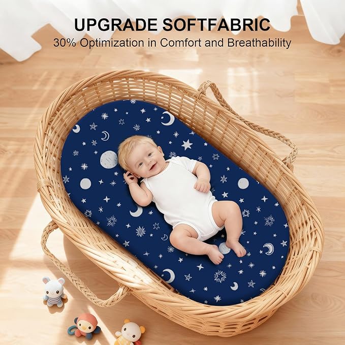 Baby Bassinet Sheets for Baby Boy Girls, Baby Delight, Angelbliss - Image 6