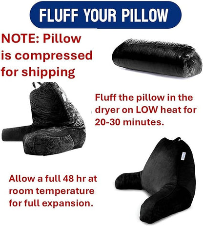 ComfortSpa Reading Pillow for Bed Adult Size, Back Rest Pillow - Image 3