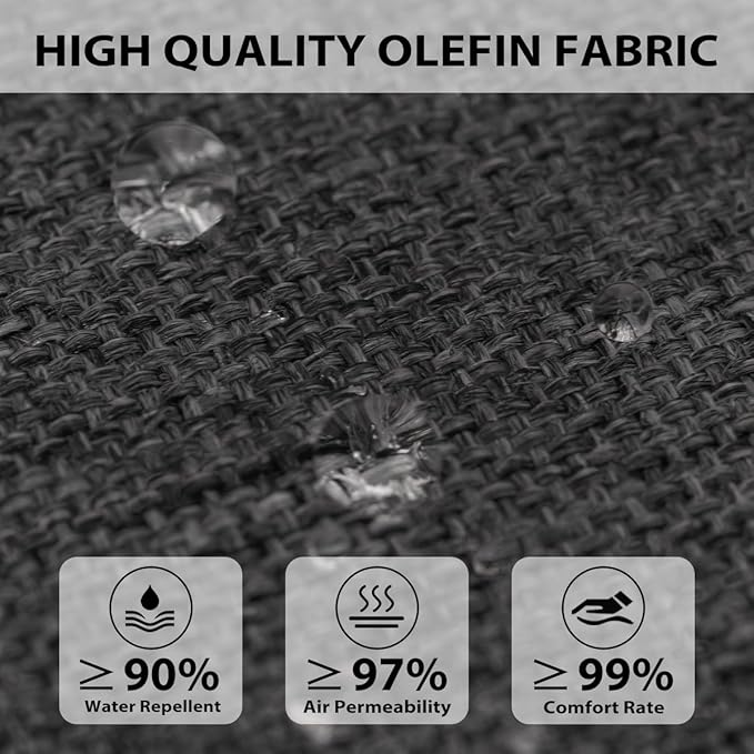 Sundale Outdoor Olefin Deep Seat Cushion Set of 2, Patio Chair Cushion and - Image 2