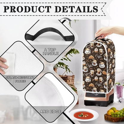 Coffee Bread Print Blender Dust Cover - Image 4