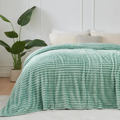 NEWCOSPLAY Super Soft Throw Blanket New Sage Green Premium Silky Flannel Fleece - Image 7