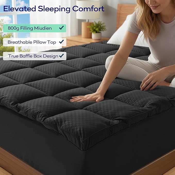 OLANLY Dual-Layer 4 Inch Twin XL Size Memory Foam Mattress Topper - Image 4