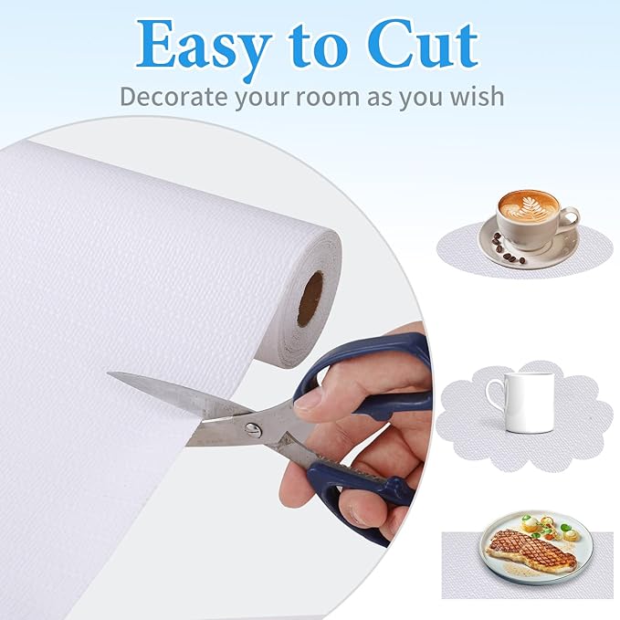 Shelf Liners for Kitchen Cabinets 12in x 20FT Non Adhesive Drawer Liner White - Image 6