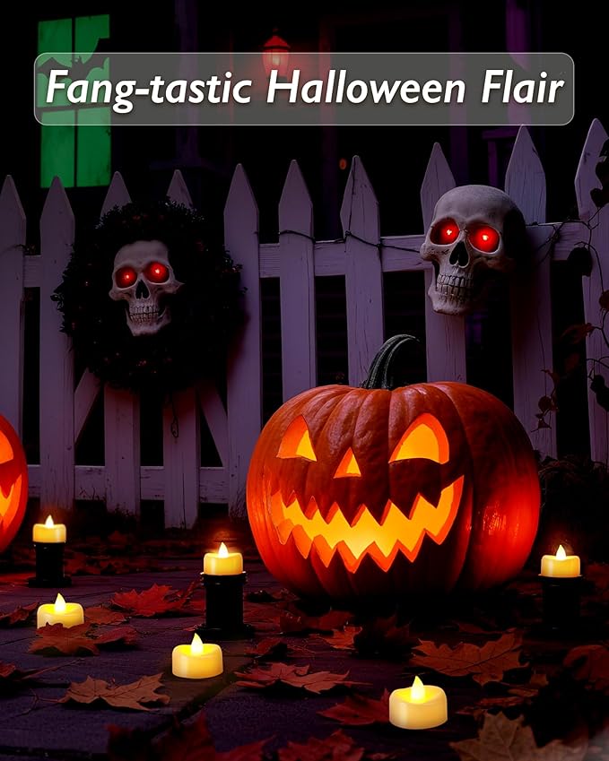 Raycare 50 Pack LED Tea Lights Battery Operated, 200+Hour Flickering Votive Candles, Realistic Fake Flameless TeaLights for Wedding Party Halloween Thanksgiving Christmas Decorations,Ivory Base