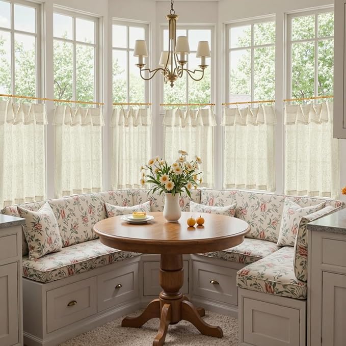 jinchan Linen Tier Curtains - Image 4