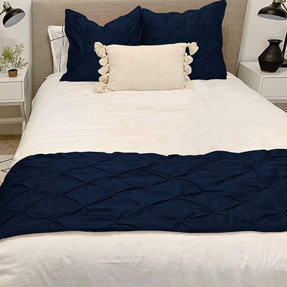 Bed Runner Set - 100% Pure Cotton 800 Thread Count - Luxury 1 Pinch Pleated Bed - Image 2