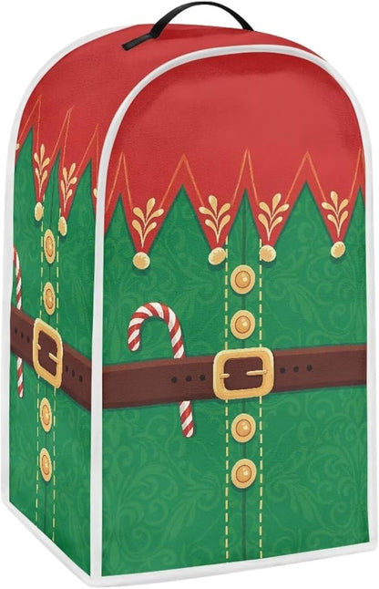 Christmas Teal Blender Cover for Kitchen Countertop Santa Claus Small Appliance by HUISEFOR