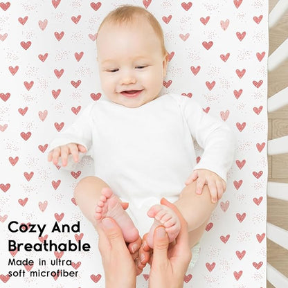 Yoofoss Baby Crib Sheets for Boys Girls, Fitted Crib Sheet 2 Pack for Standard - Image 4