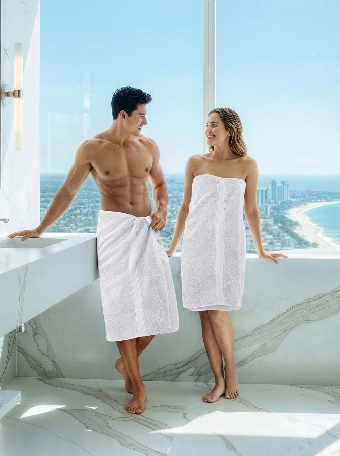 utopia towels 4 pack premium bath towels, 27x54 on a desk or shelf