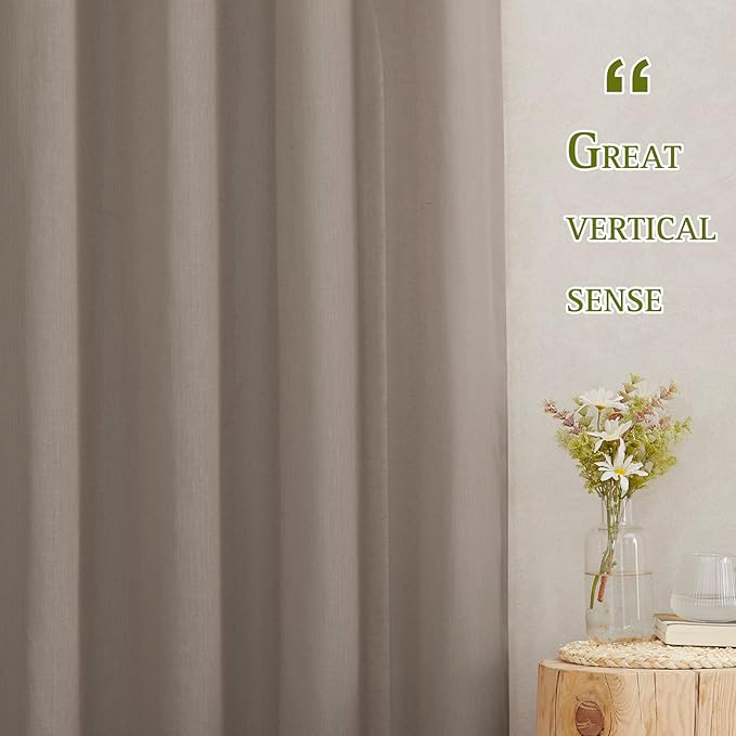 NICETOWN Sheer Linen Curtains 108" Long - Image 6