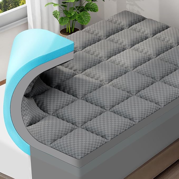 OLANLY Dual-Layer 4 Inch Full Size Memory Foam Mattress Topper by OLANLY