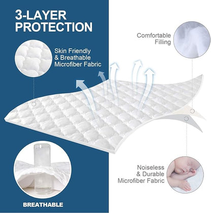 Twin XL Air Mattress Topper, Mattress Topper Twin XL Mattress Pad, Super Soft - Image 5