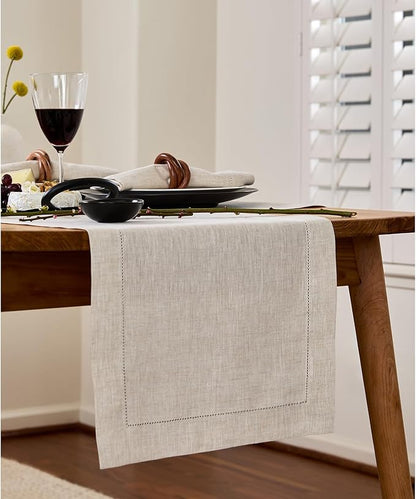 Solino Home Linen Light Natural Table Runner 156 Inches Long - Image 2