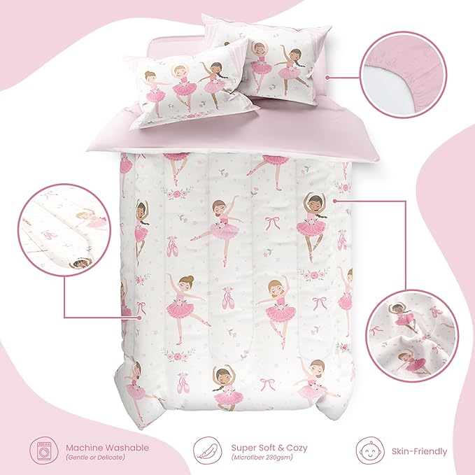 SANDJEST Ballet Duvet Cover Sets Full Size - Image 3