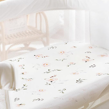 GRSSDER Ultra Soft Bassinet Sheets 2 Pack, Stretchy Breathable Knit Bassinet - Image 7