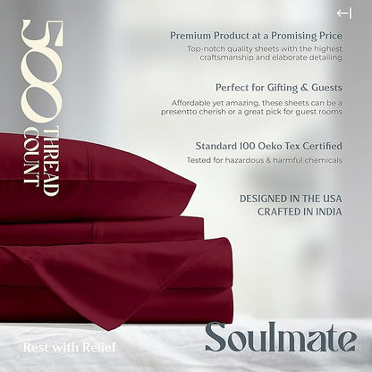 Mayfair Linen 500 Thread Count Twin Cotton Sheets - Image 8