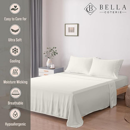 Bella Coterie Luxury Bamboo Viscose Twin XL Size Sheet Set | 100% Organically - Image 2