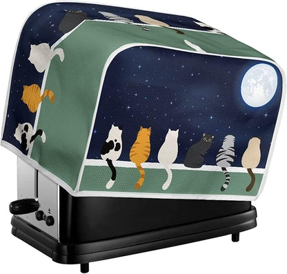 Galaxy Print Oven Protector, Moon Cat 4 Slice Toaster Cover, Anti Dust - Image 6