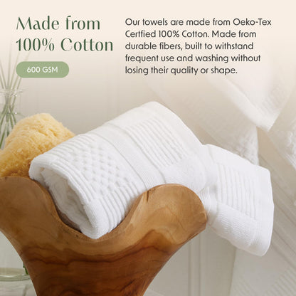 springtree home 100% cotton bath towel set |, side view