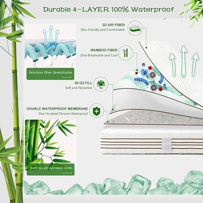 GRT King Waterproof Mattress Protector Rayon Bamboo - Image 3