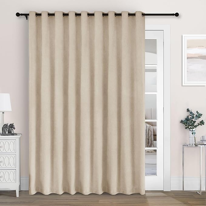 Macochico 120" Wx84 L 100% Blackout Chenille Curtains by Macochico
