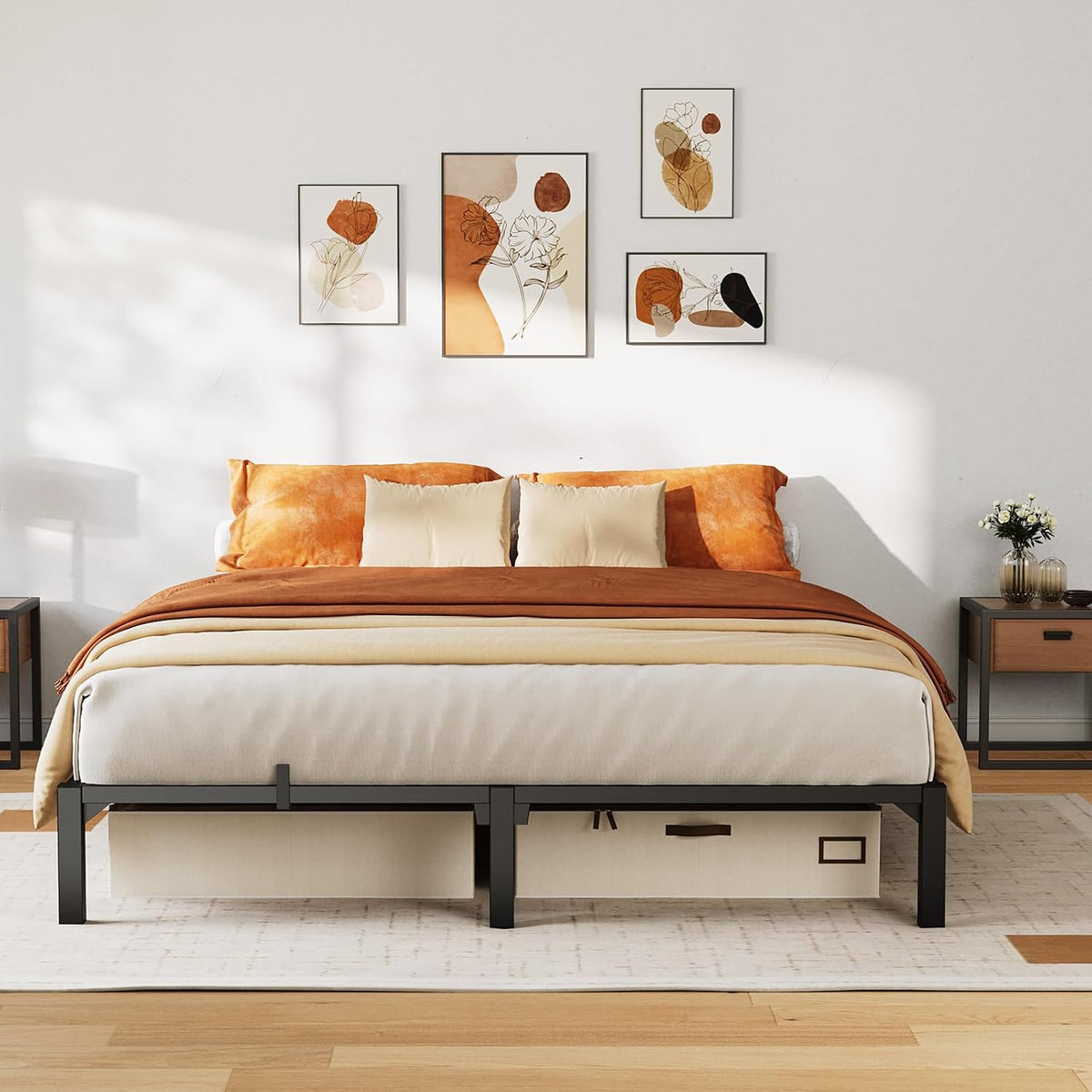 garveehome 10 inch full bed frame, heavy duty, main product view