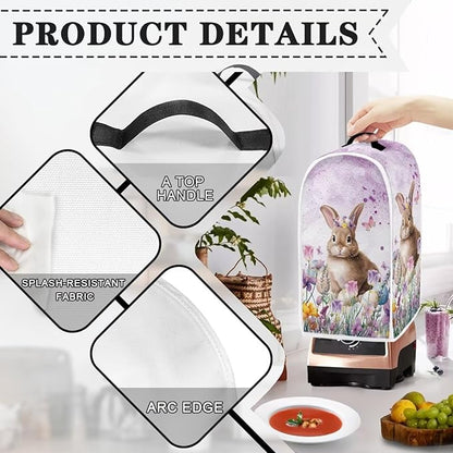 Easter Bunny Blender Covers for Kicthen, Tulip Coffee Machine Dust Cover - Image 4