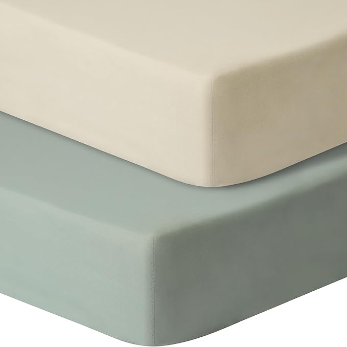 Pack and Play Sheets Fitted, 2 Pack Pack n Play Sheets by GUNTAIL