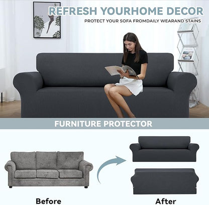 LURKA Stretch Sofa Slipcovers 1 Piece Couch Covers - Image 3