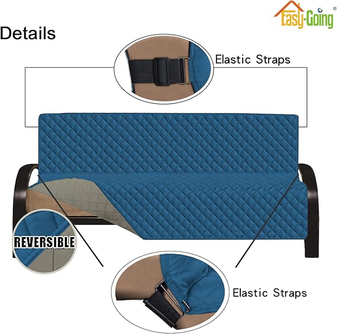 Easy-Going Futon Sofa Slipcover Reversible Sofa Cover Armless Futon Cover - Image 4