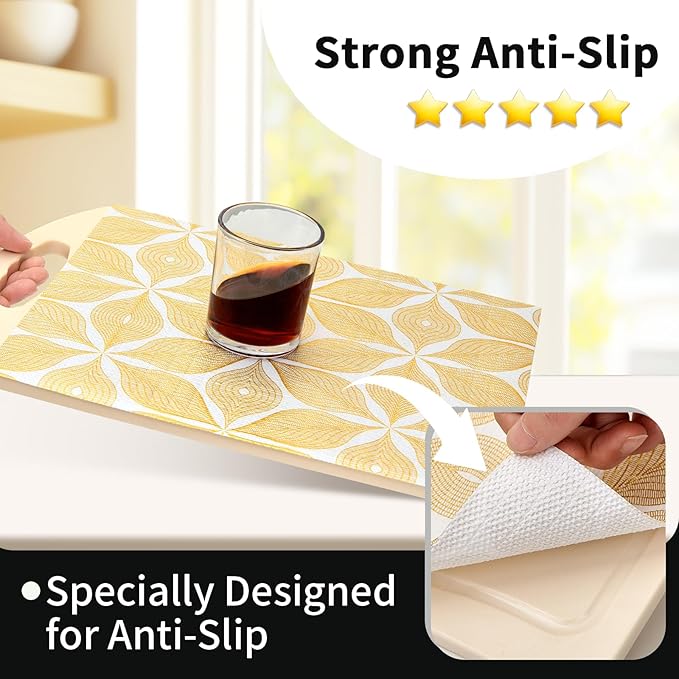 Shelf Liners for Kitchen Cabinets 23.62in x 39.5FT, Non Adhesive Cabinet Liner - Image 2