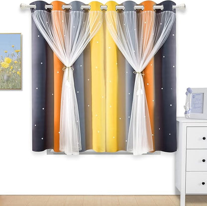 Kinryb Rainbow Blackout Curtains by Kinryb