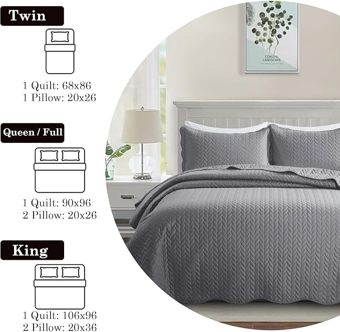 IR Imperial Rooms 8 Pack California King Quilt Bedding Set - Image 4
