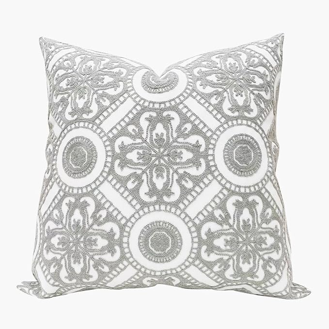Slow Cow Embroidery Decorative Throw Pillow Cover Cushion Cover by SLOW+COW