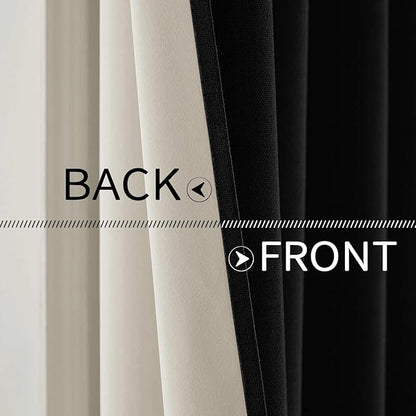 MIULEE Linen Texture Curtains for Bedroom Solid 100% Blackout Thermal Insulated - Image 6