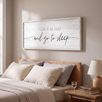 give it to god and go to sleep on a desk or shelf