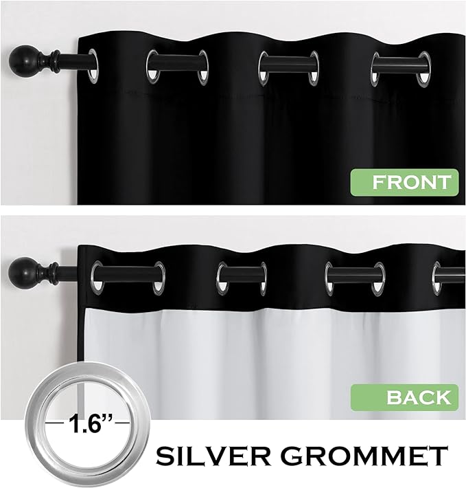 KGORGE Anti Dust Soundproof 100% Blackout Curtains 4 Layers Heavy Duty Energy - Image 4