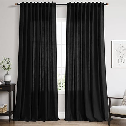 Nanspring 96 inch Linen Curtains by Nanspring