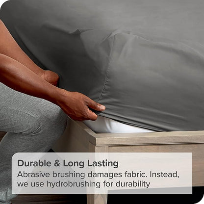 Bare Home 2-Pack Fitted Bottom Sheets Split King - Image 6