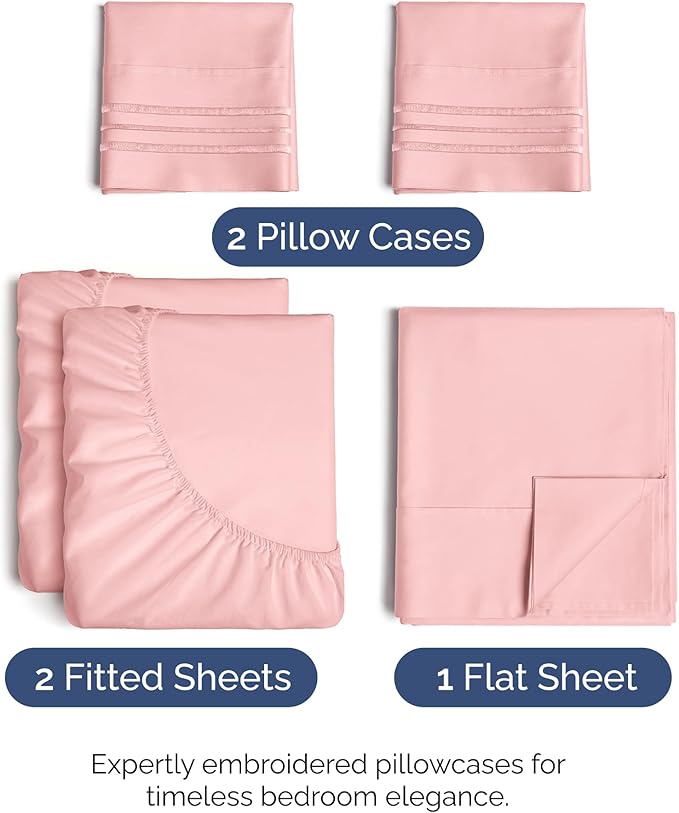 Split King Size 5 Piece Sheet Set - Image 2