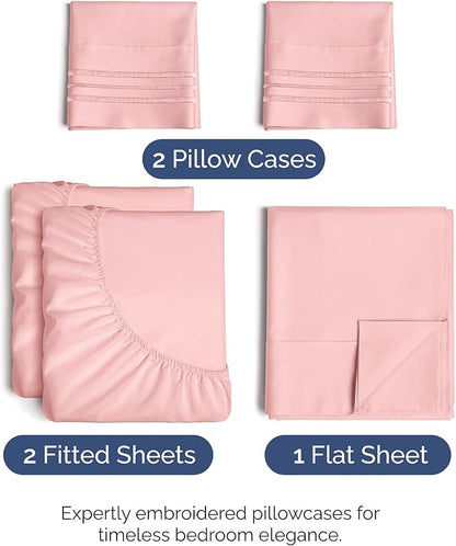 Split King Size 5 Piece Sheet Set - Image 2