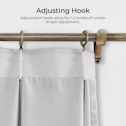 TWOPAGES 36 W x 102 L inch Pinch Pleated Curtain Blackout Linen Drapery - Image 4