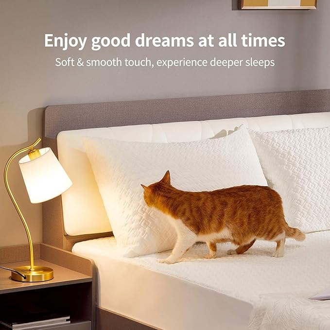 CoolShields Pillow Protector King – Waterproof Zippered Pillow Covers, - Image 6