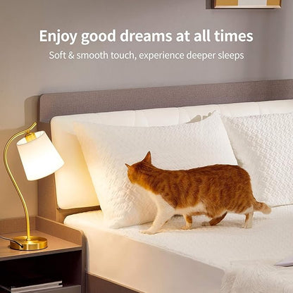 CoolShields Pillow Protector King – Waterproof Zippered Pillow Covers, - Image 6