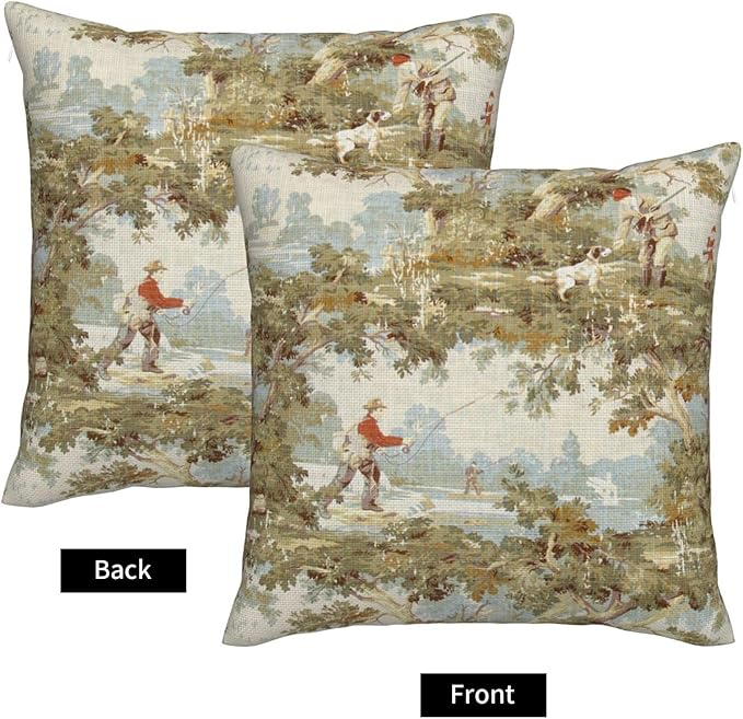Farmhouse Rustic Vintage Throw Pillow Covers 18x18 Inch Set of 2 Country Home - Image 5