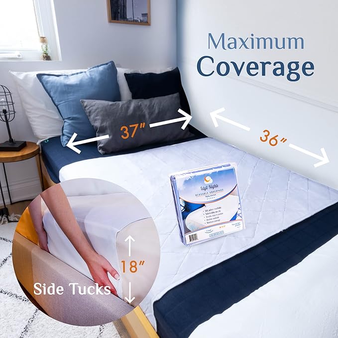 Washable Incontinence Bed Pads 36x37 – Soft, Absorbent & Waterproof Mattress - Image 4