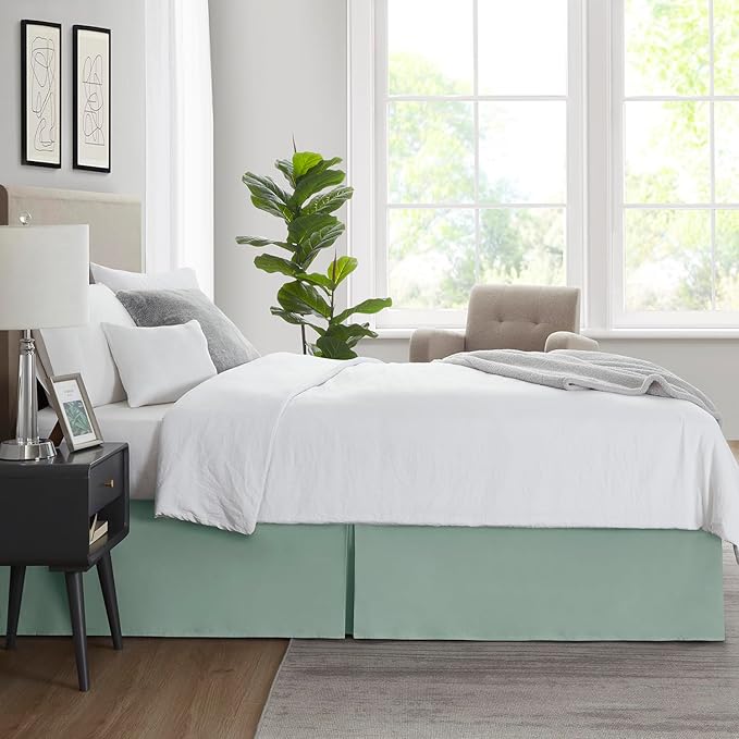 Nestl Sage Green Bed Skirt Cal King Size - Image 7