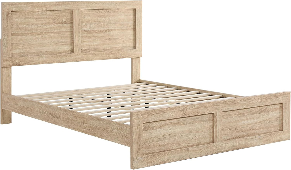 kislot wood bed frame with headboard and footboard, view 10